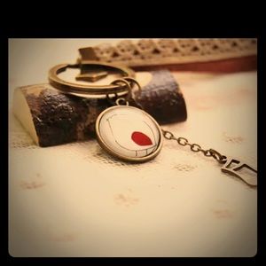 Ancient Bronze Bird Charm Keychain